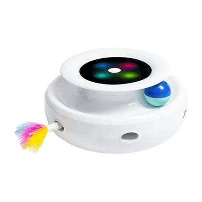 Automatic Interactive Cat Toy – 2-in-1 Feather Teaser & Fun Ball