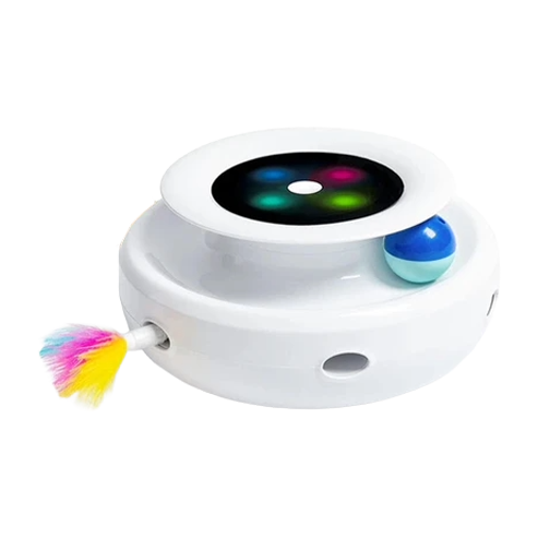 2 in 1 Smart Cat Toys Automatic Feather Fun Ball