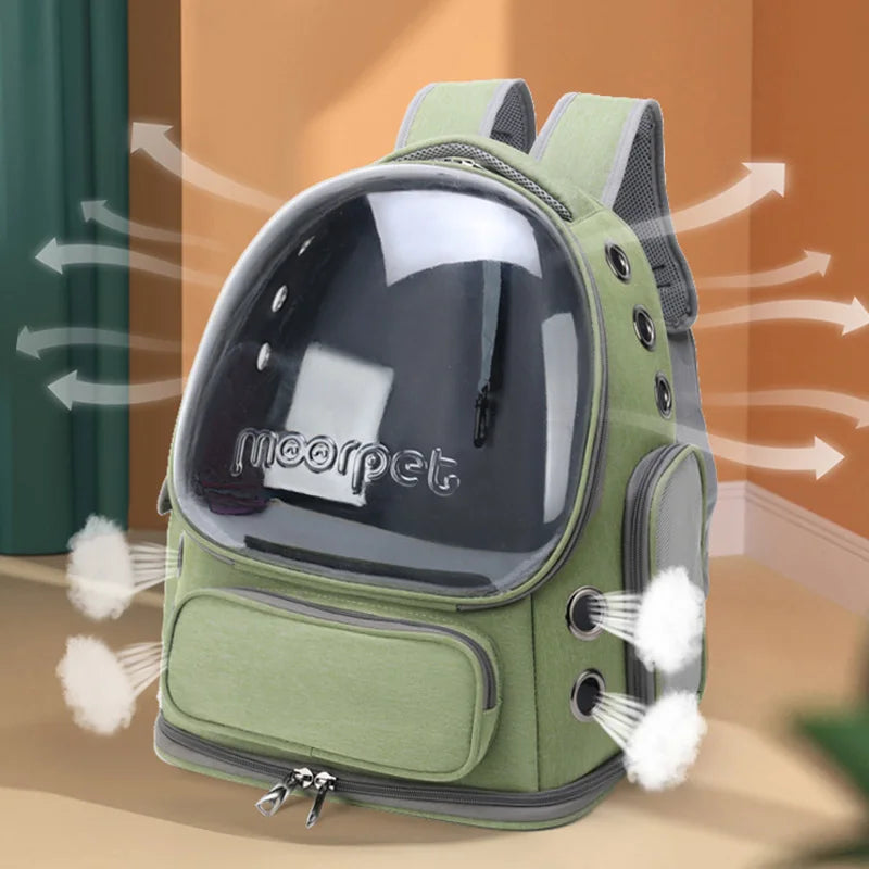 ClearComfort- Pet Carrier Backpack – Breathable & Safe