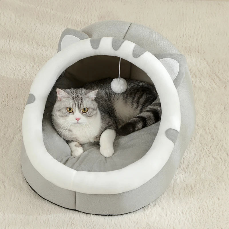 Super Cozy Cat Bed Cave – Warm Pet House
