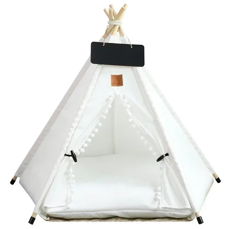 Pet Teepee Tent for Cats and Dogs - Portable Removable Washable