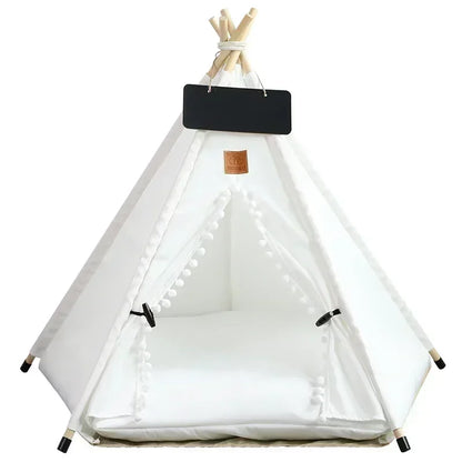 Pet Teepee Tent for Cats and Dogs - Portable Removable Washable